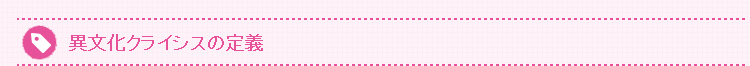 異文化クライシスの定義